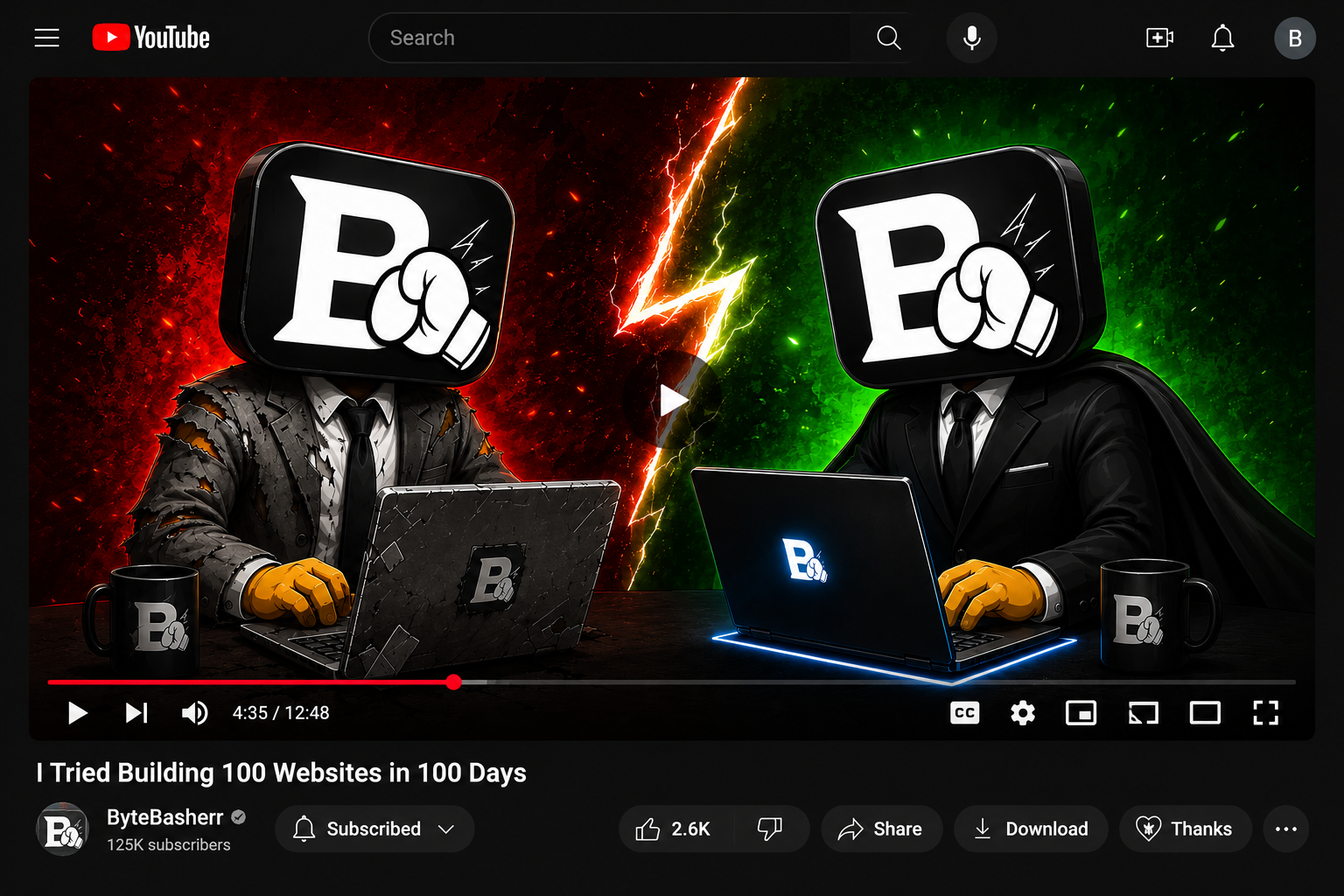 BYTEBASHERR YouTube lab visual